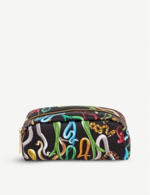 Seletti Wears Toiletpaper Snake-print Faux-leather Case 20cm X 7cm