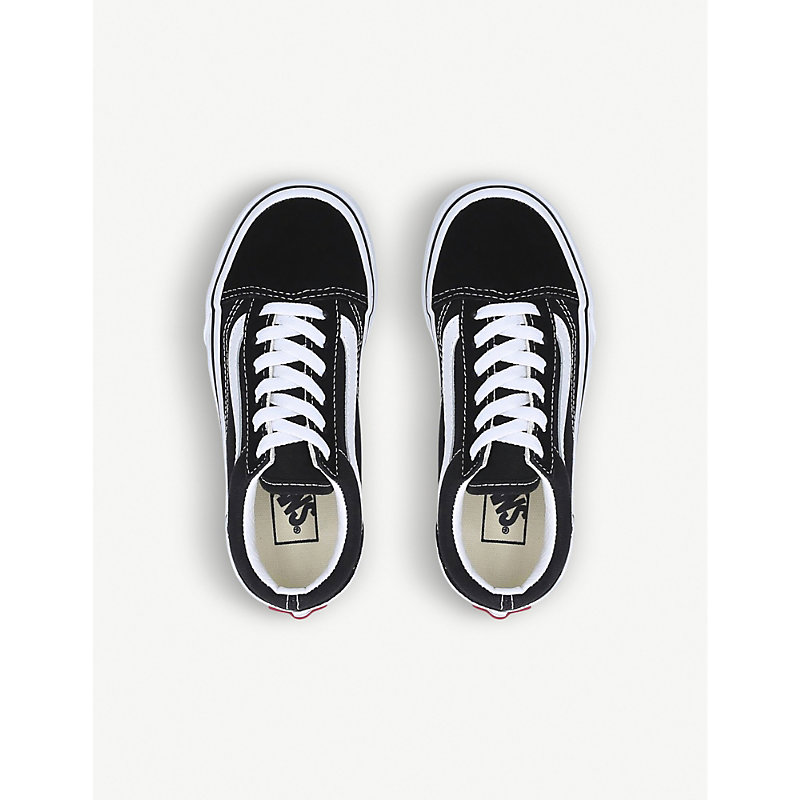 Shop Vans Boys Blk/white Kids Old Skool Suede-canvas Lace-up Trainers 4-8 Years