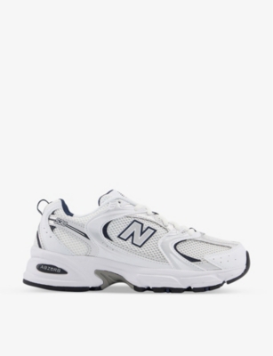 Cambios de Tranquilizar esclavo New Balance Womens White Blue Mr530 Logo-embossed Leather And Mesh Low-top  Trainers | ModeSens