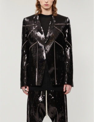 rick owens sequin blazer