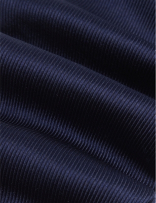 Shop Ted Baker Men's Navy Stripe Micro Pattern Silk Tie