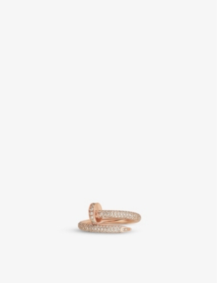 Juste Un Clou 18ct rose gold diamond-paved ring