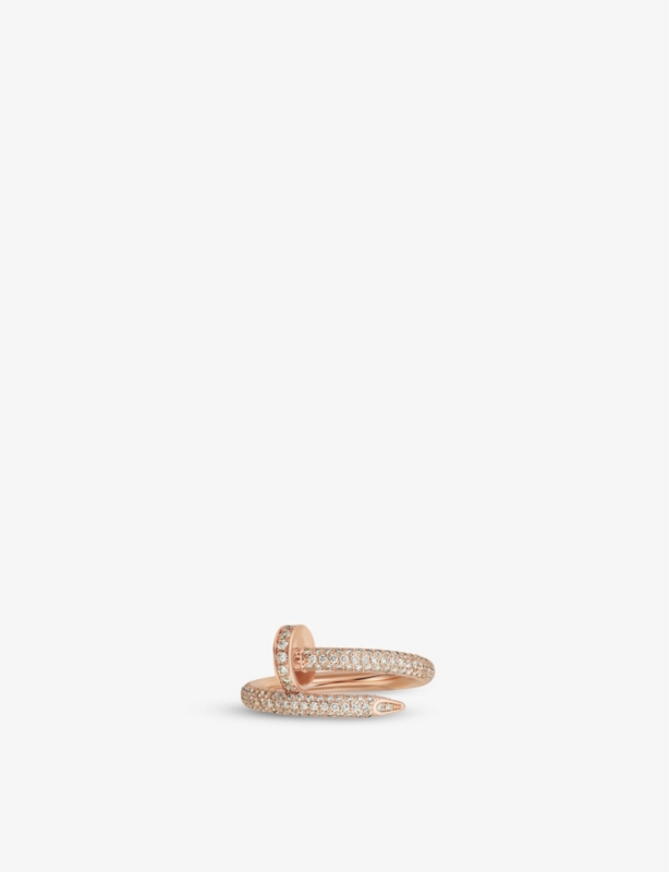 Juste Un Clou 18ct rose gold diamond-paved ring