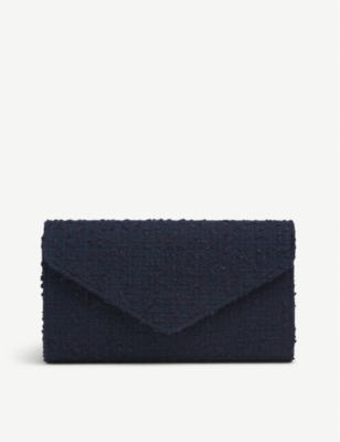 navy envelope clutch bag