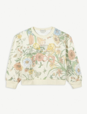 Gucci top flower sweatshirt