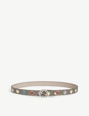 gucci platinum & diamond belt