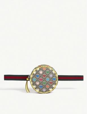 GUCCI Kids GG Supreme heart print canvas belt bag Selfridges