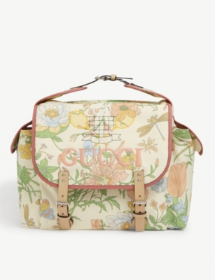 GUCCI - Floral canvas backpack | 0