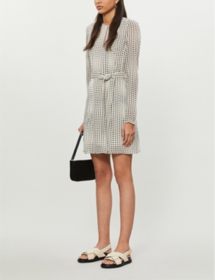 Elissa spot-print chiffon mini dress 