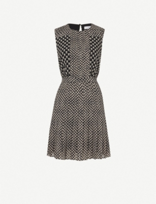 REISS - Nancy graphic-print woven mini dress | Selfridges.com