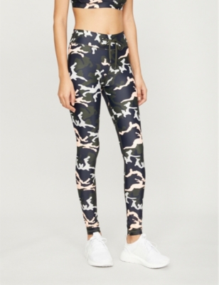 THE UPSIDE - Camouflage-print high-rise stretch leggings
