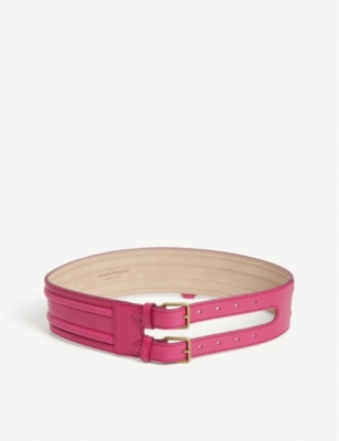 alexander mcqueen leather belt