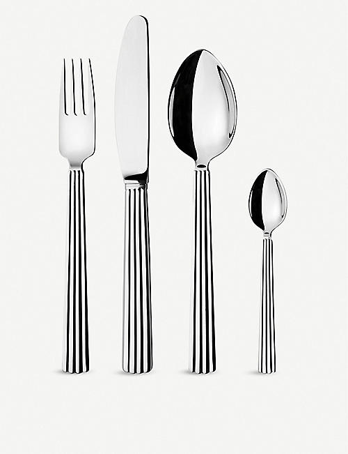GEORG JENSEN: Bernadotte stainless steel 16pc cutlery set