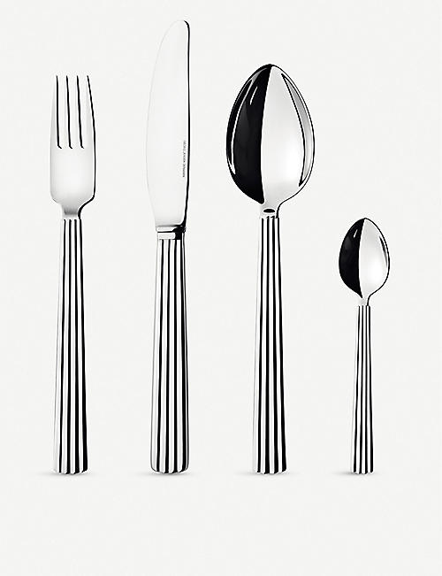 GEORG JENSEN: Bernadotte stainless steel 24pc cutlery set