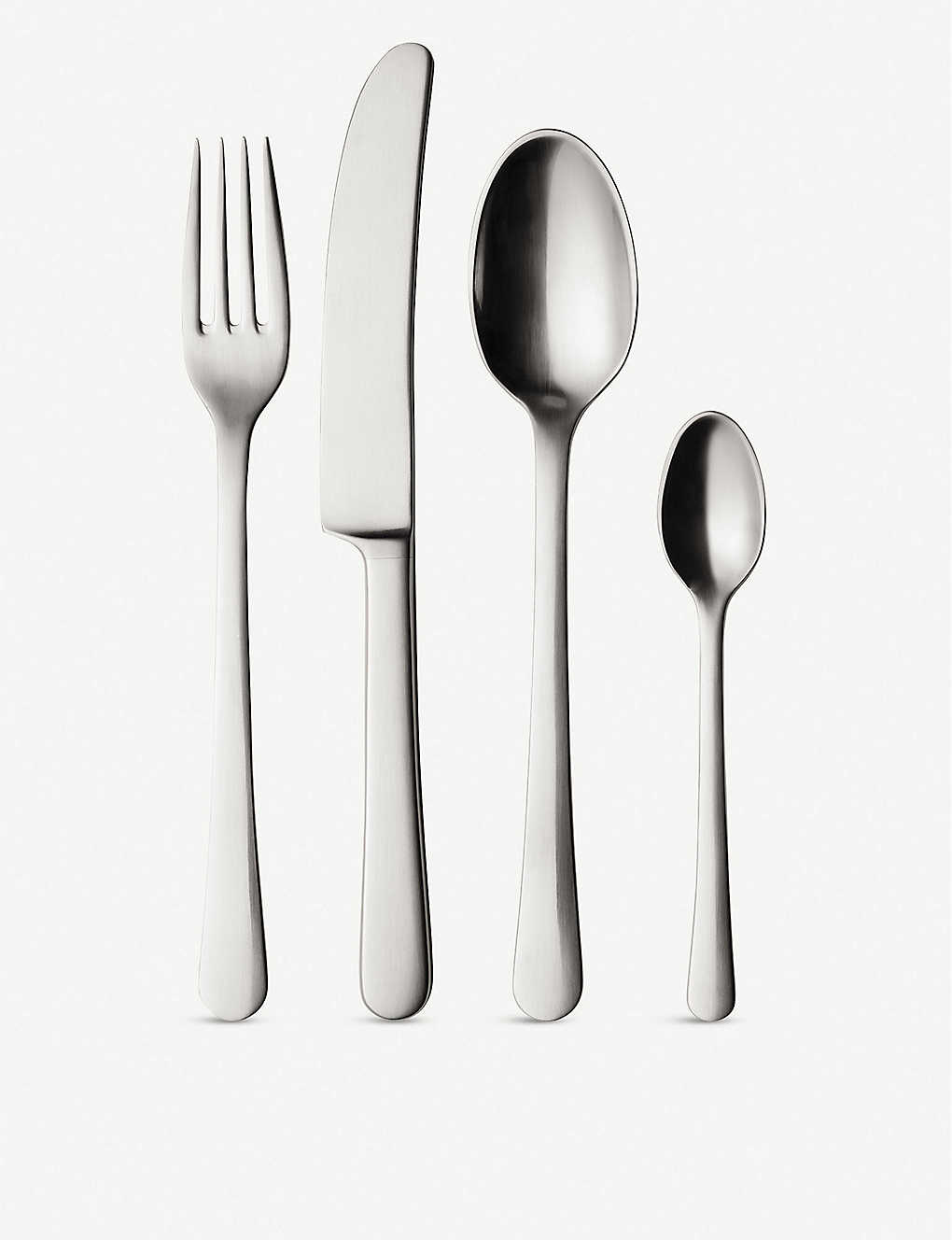 Shop Georg Jensen Copenhagen 24pc Stainless Steel Cutlery Set In Silver