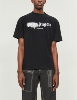 palm angels sprayed logo t shirt