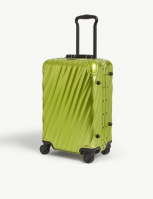 tumi green luggage