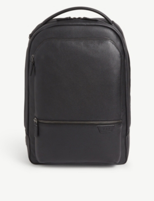 tumi leather backpack