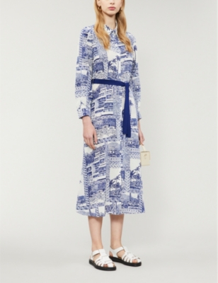 CLAUDIE PIERLOT Riverabise silk crepe midi dress Selfridges