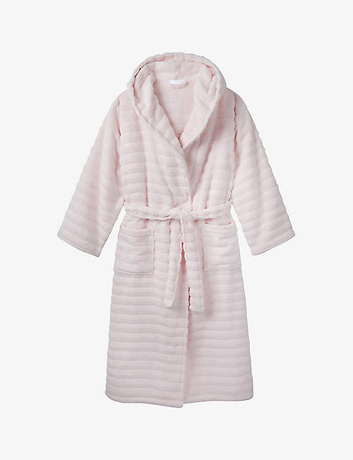 THE WHITE COMPANY: Ribbed hooded cotton-towelling bathrobe