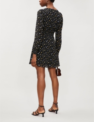 reformation posey mini dress Reformation Posey Mini Dress In Black - 50% Off