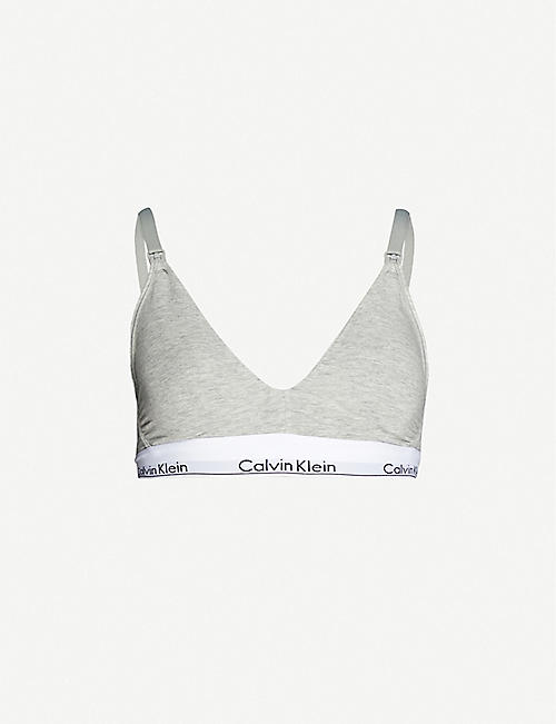 CALVIN KLEIN: Maternity logo-print stretch-jersey bra
