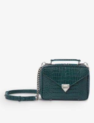 THE KOOPLES - Barbara croc-embossed medium leather shoulder bag ...