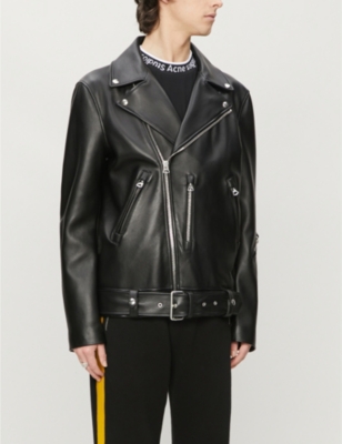 Acne nate leather jacket sale