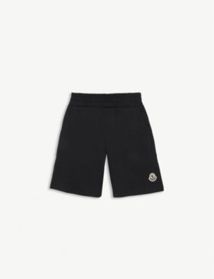 MONCLER - Logo patch cotton shorts 4-14 