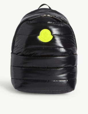 MONCLER Kids logo print quilted nylon backpack Selfridges