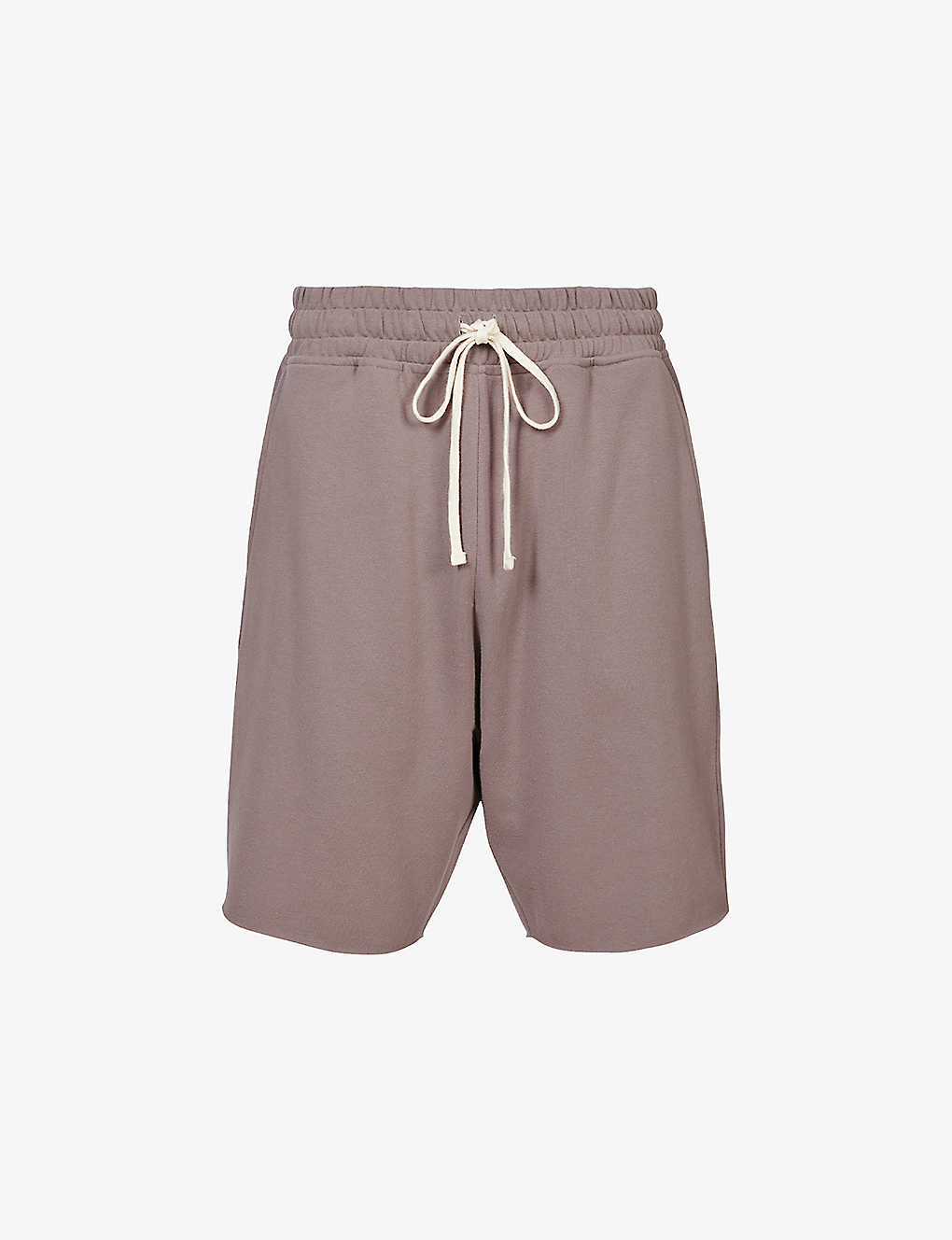 Allsaints Mens Fig Grey Helix Cotton-blend Jersey Shorts In Fig Gray