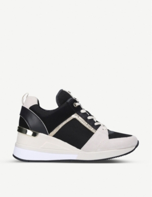 MICHAEL MICHAEL KORS Georgie leather and canvas trainers