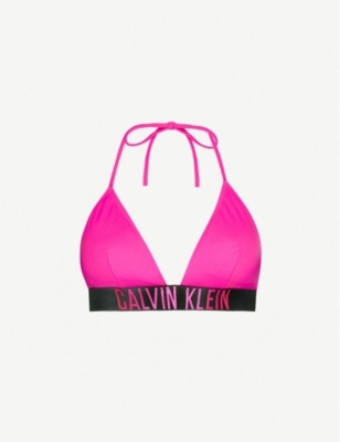 calvin klein intense power fixed triangle bikini top