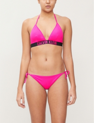 calvin klein pink bikini top