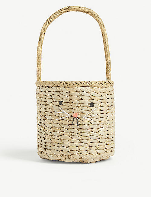 MERI MERI: Gingham bunny straw basket bag