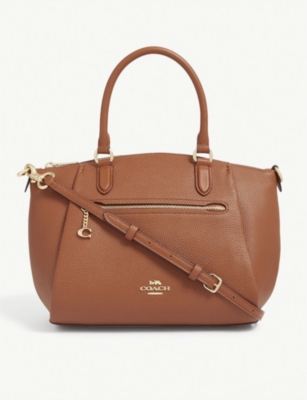 COACH Elise leather crossbody satchel