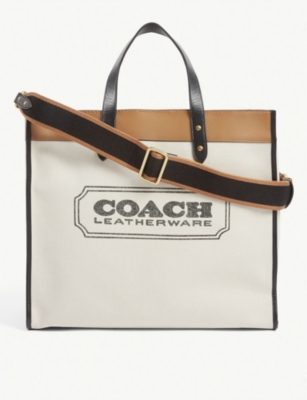 COACH - Field 40 logo-printed canvas tote bag | Selfridges.com