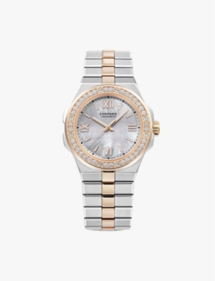 CHOPARD: 298601-6002 Alpine Eagle automatic 18ct rose-gold, Lucent steel A223 and diamond watch