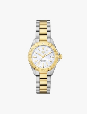 TAG HEUER: WBD1420.BB0321 Aquaracer mother-of-pearl and stainless steel quartz watch