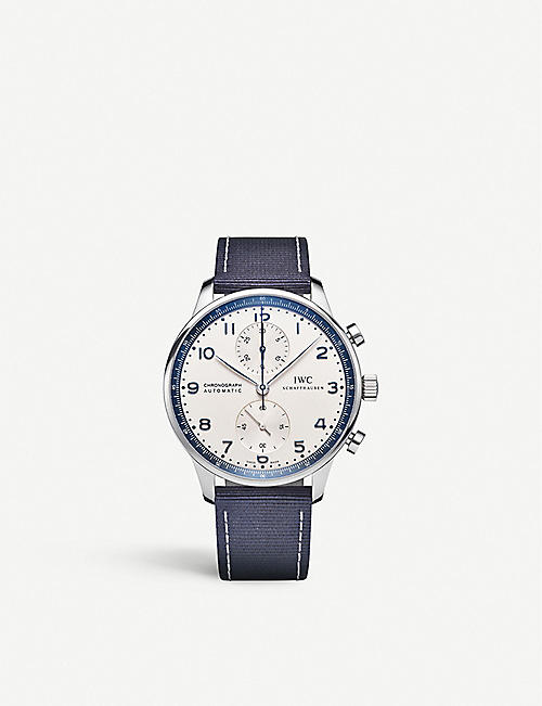 IWC SCHAFFHAUSEN: IW371492 Portugieser stainless-steel and nylon watch