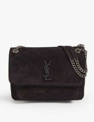 saint laurent niki medium leather shoulder bag