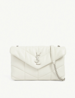 SAINT LAURENT Loulou mini monogram puffer shoulder bag