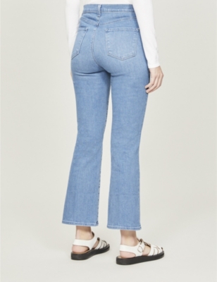 J Brand Lillie Cropped Straight Mid Rise Stretch Denim Jeans Selfridges Com