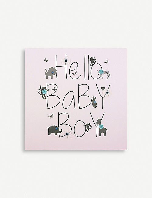 FIVE DOLLAR SHAKE: Hello Baby Boy greetings card