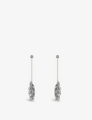 THOMAS SABO: Falcon Feather sterling-silver drop earrings