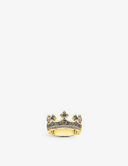 THOMAS SABO: Rebel Kingdom crown sterling silver and zirconia ring