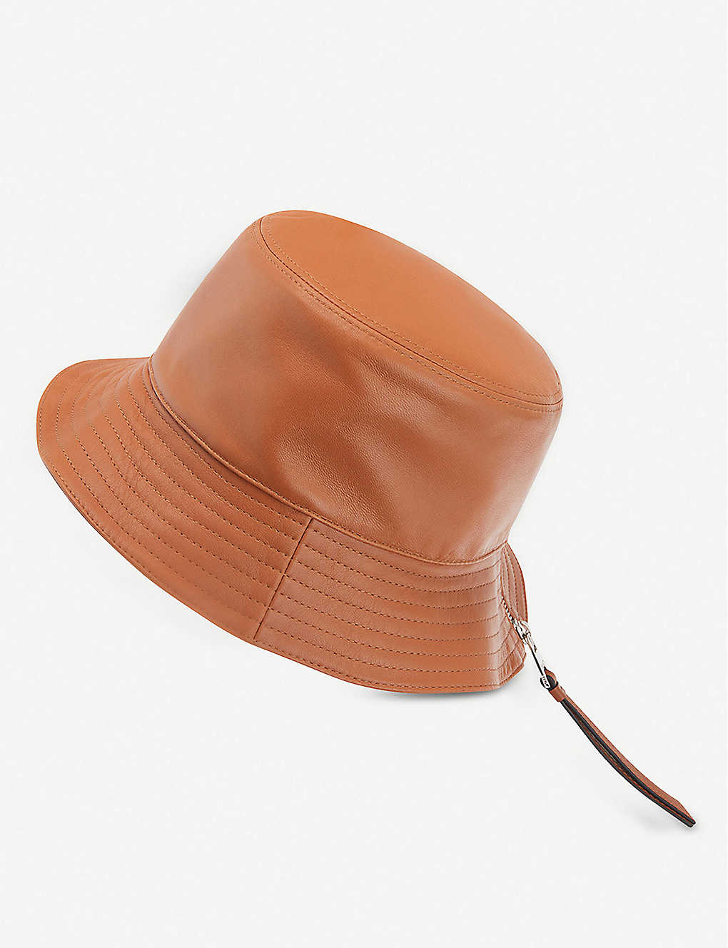 Shop Loewe Women's Tan Fisherman Leather Bucket Hat