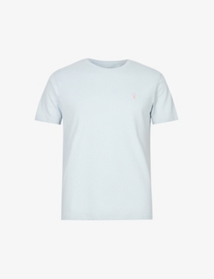 Allsaints Mens Seafront Blue Brace Cotton-jersey T-shirt