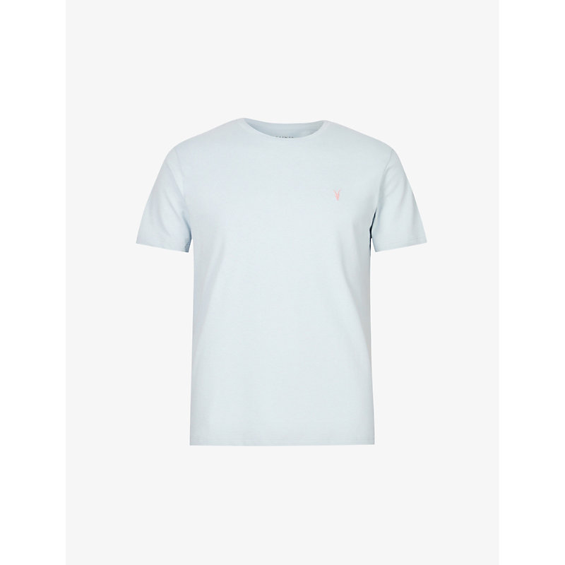 Allsaints Mens Seafront Blue Brace Cotton-jersey T-shirt
