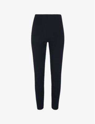 Whistles Super Stretch Stretch-cotton Skinny Trousers In Navy